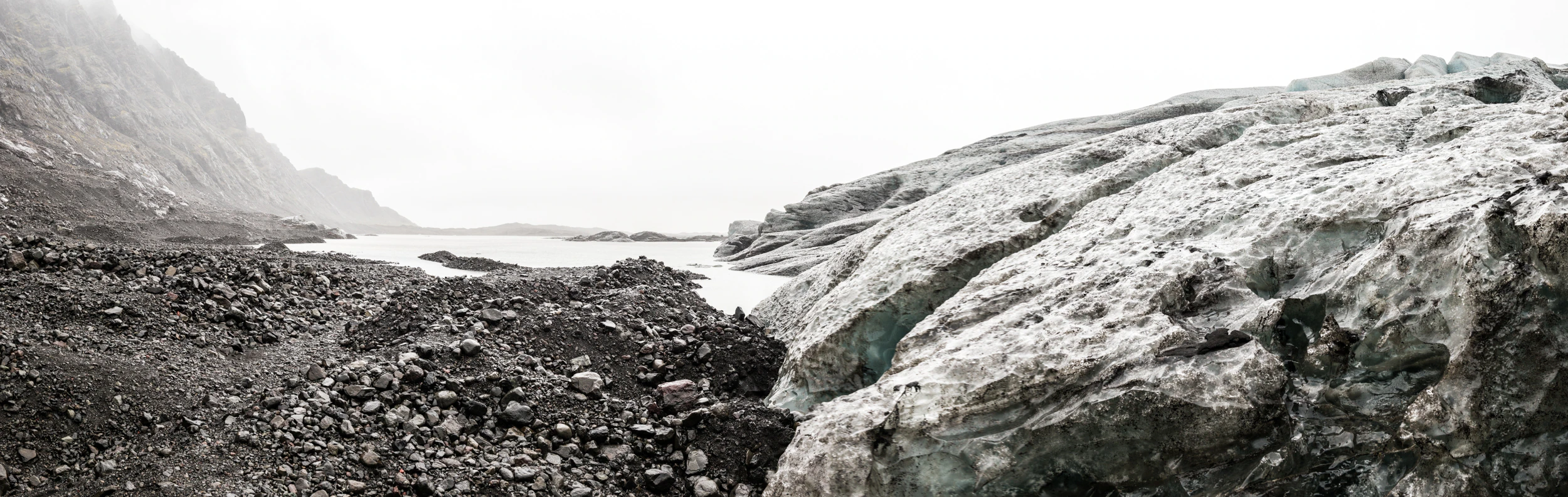 Die Front des Gletschers Fláajökull