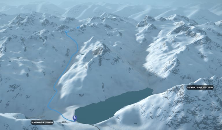 Bergwelten: 3D-Kartenausschnitt der Silvretta-Skidurchquerung