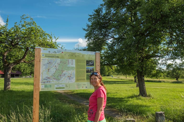 Informationstafel: Firstwaldrunde bei Mössingen in Baden-Württemberg
