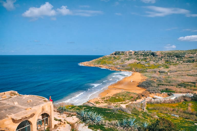 Der Strand Ramla auf Gozo