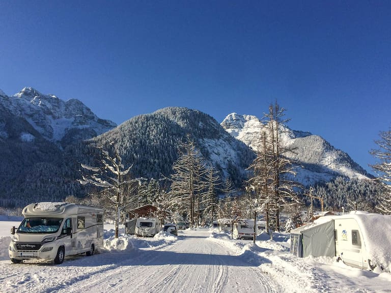 Der Campingplatz Grubhof in den Loferer Steinbergen