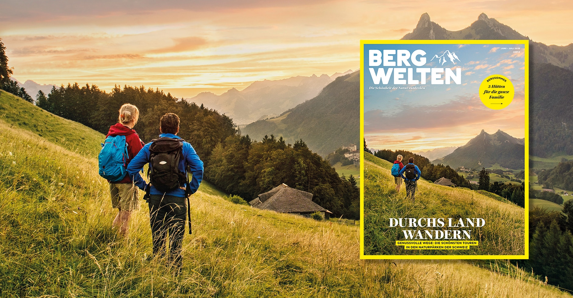 Cover des Bergwelten Magazins (Juni/Juli 2018)