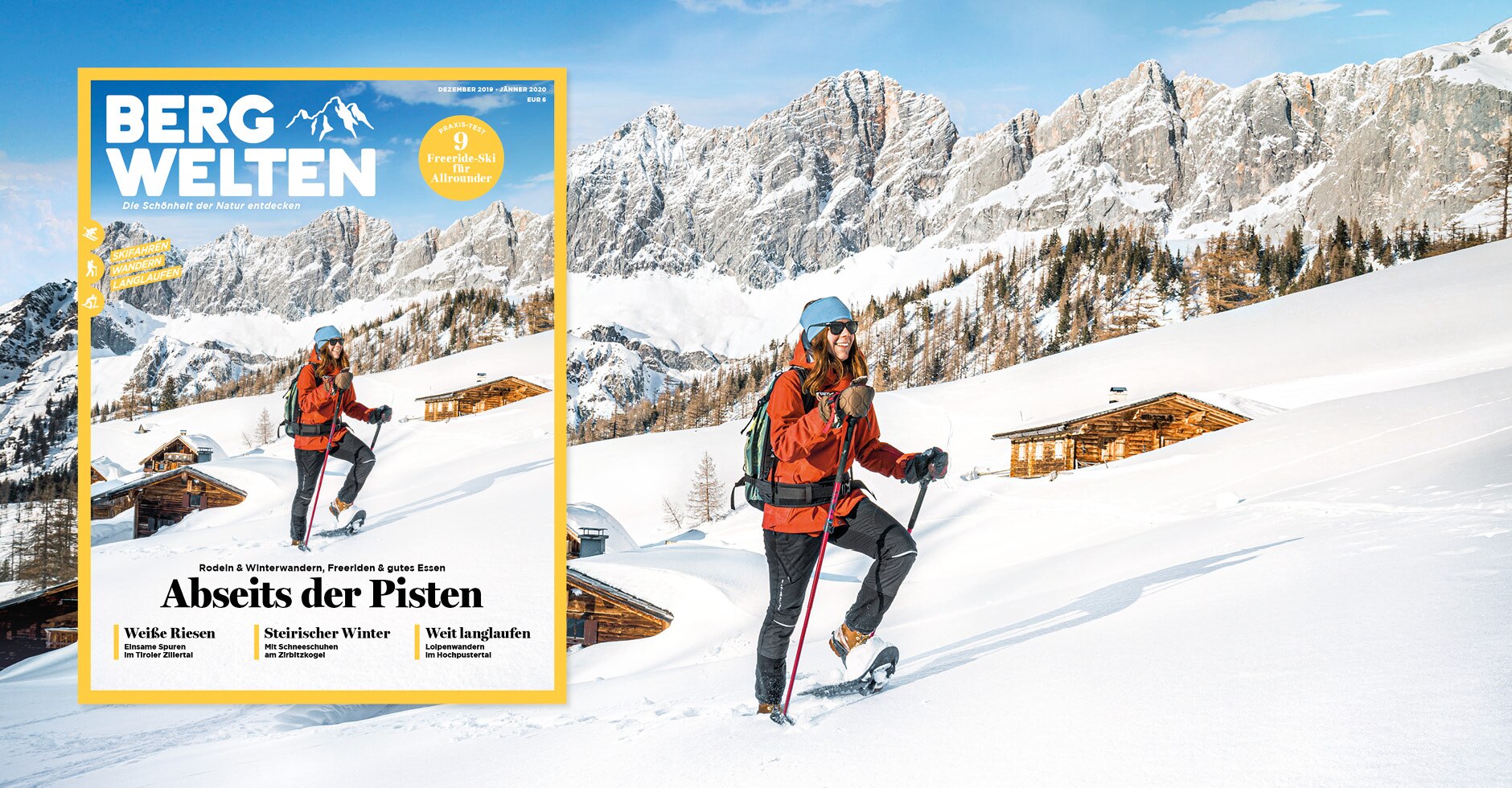 Das aktuelle Bergwelten Magazin (Dezember 2019/ Jänner 2020)