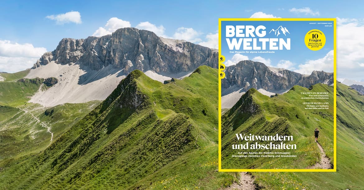Das aktuelle Bergwelten Magazin (August/September 2022)