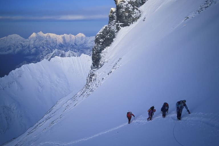 Höhenbergsteiger am Mount Everest