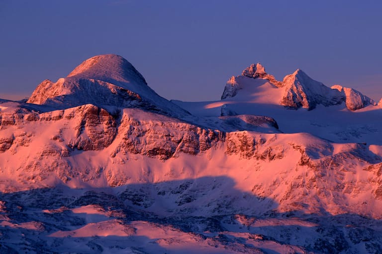 Sonnenaufgang: Hoher Gjaidstein und Dachstein