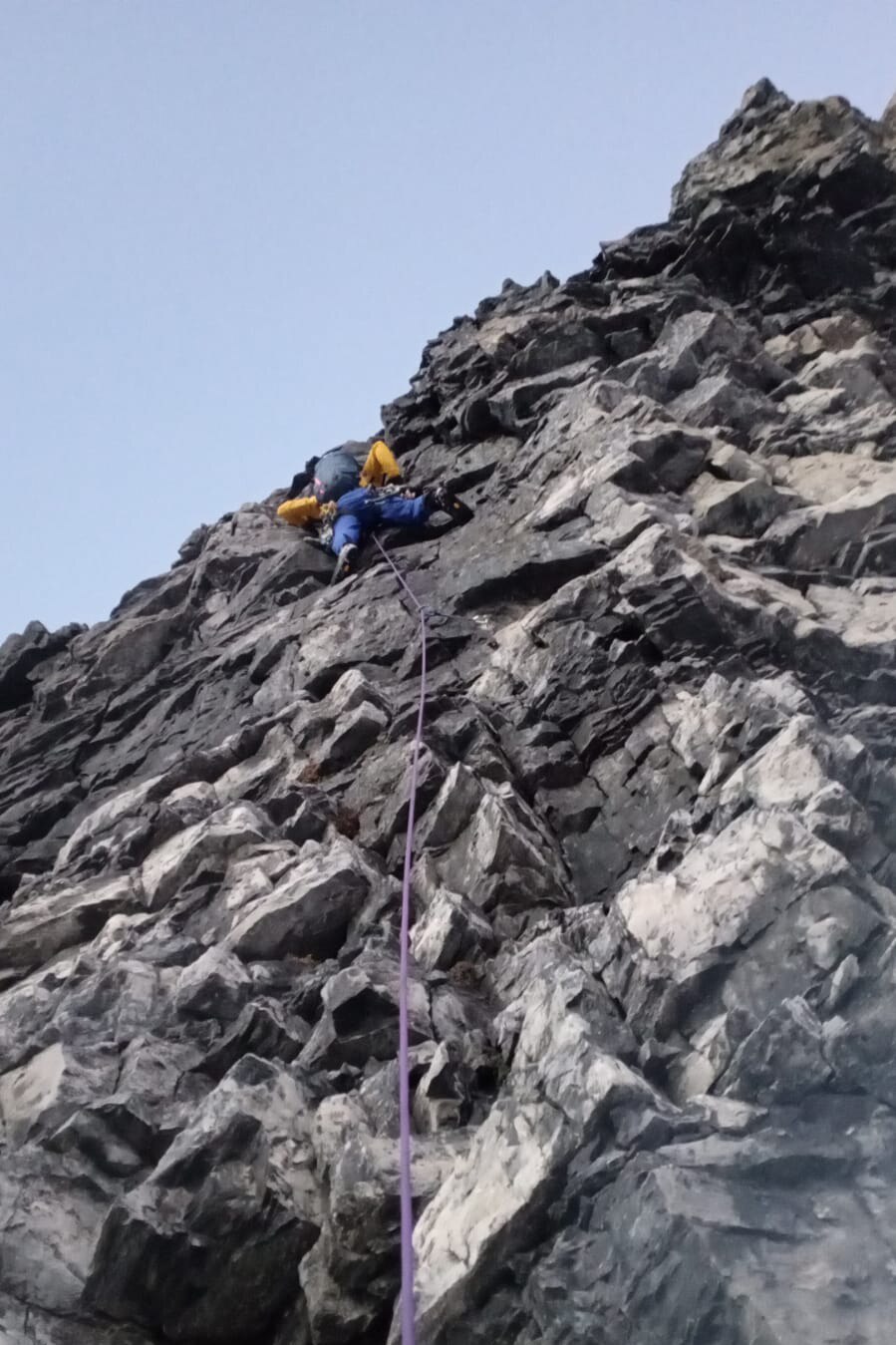 Kletterer in der Königsspitze Nordwand