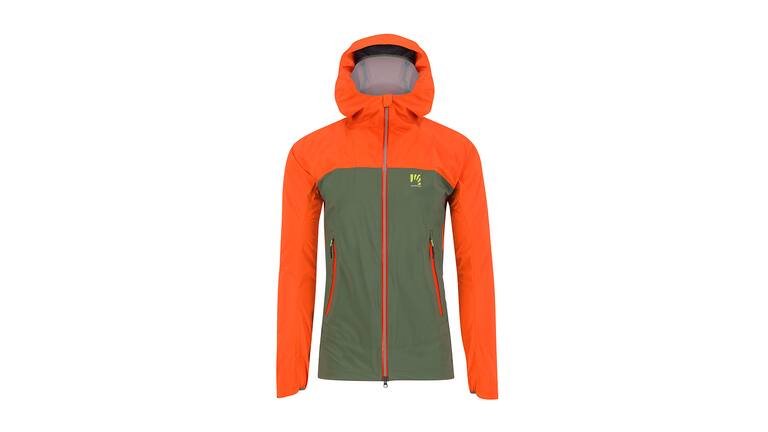 Die Valsesia Shell Jacket in der Farbe Thyme/Spicy Orange