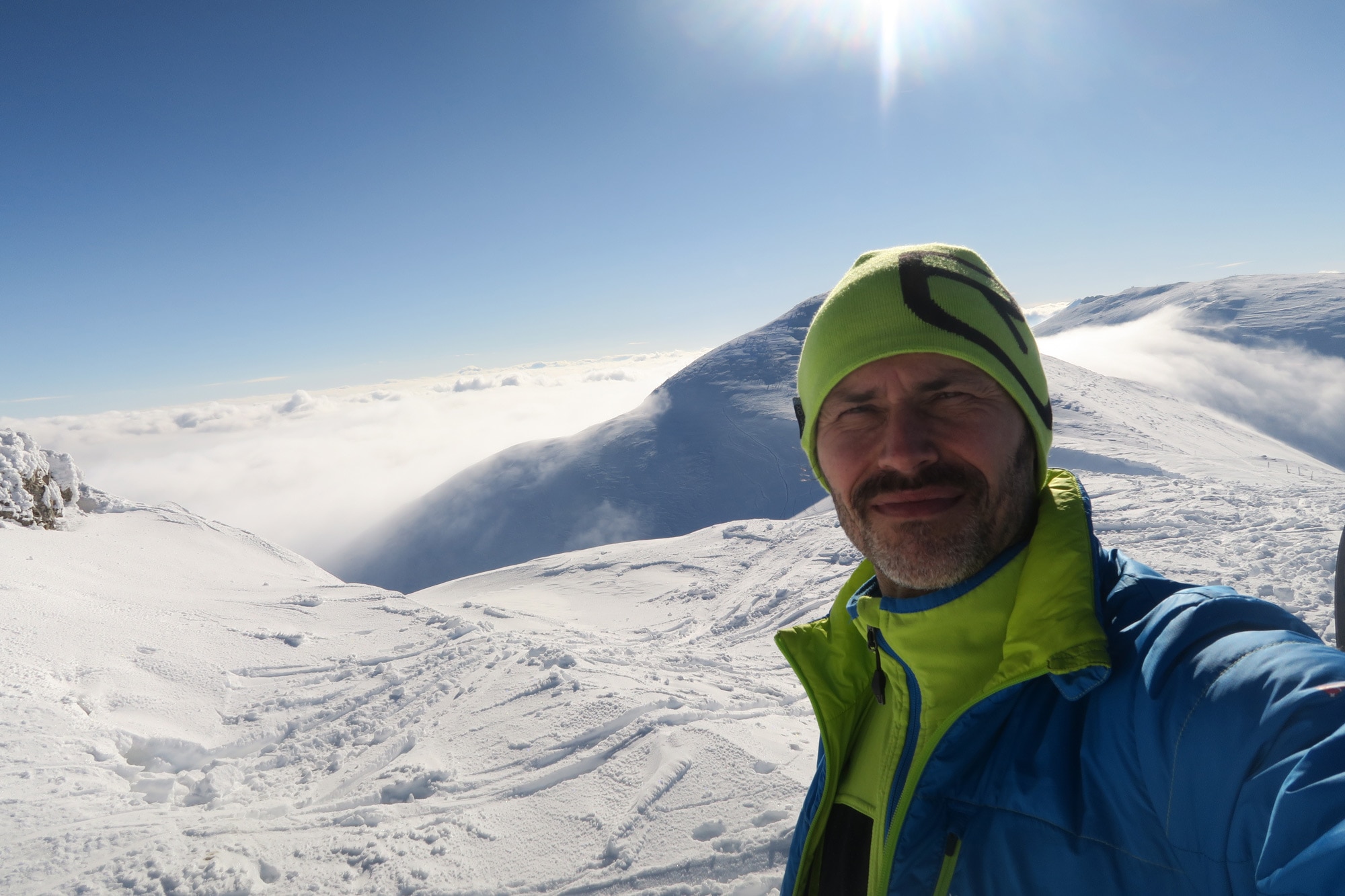 Jörg Pelzl - Skitouren macht er am liebsten auf unbekannte Gipfel in den Voralpen.