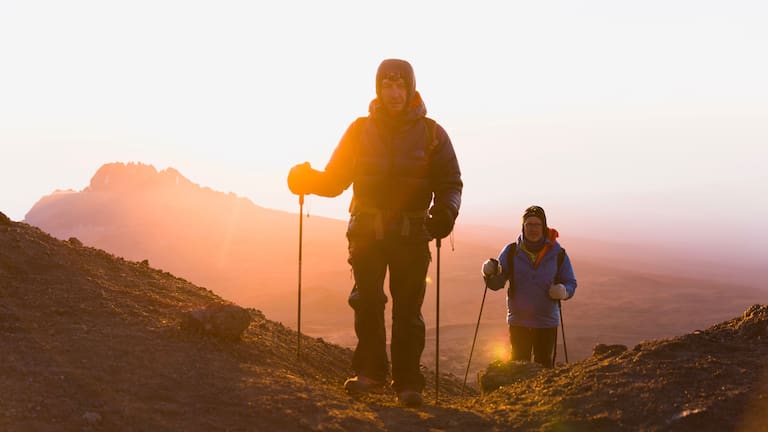  Christian Rainer und Klaus Haselböck am Kilimandscharo in Afrika