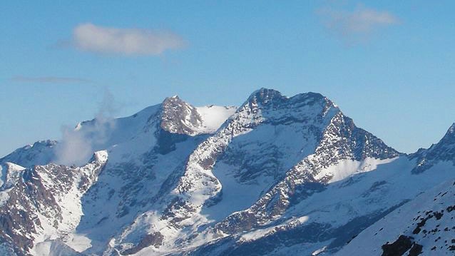Das Lagginhorn in der Weissmiesgruppe in den östlichen Walliser Alpen