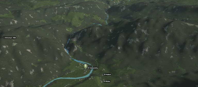 3D-Kartenausschnitt der stadtnahen Wanderung durch die Lammerklamm im Tennengebirge