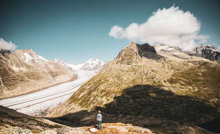 UNESCO - Weltnaturerbe: der Große Aletschgletscher im Wallis