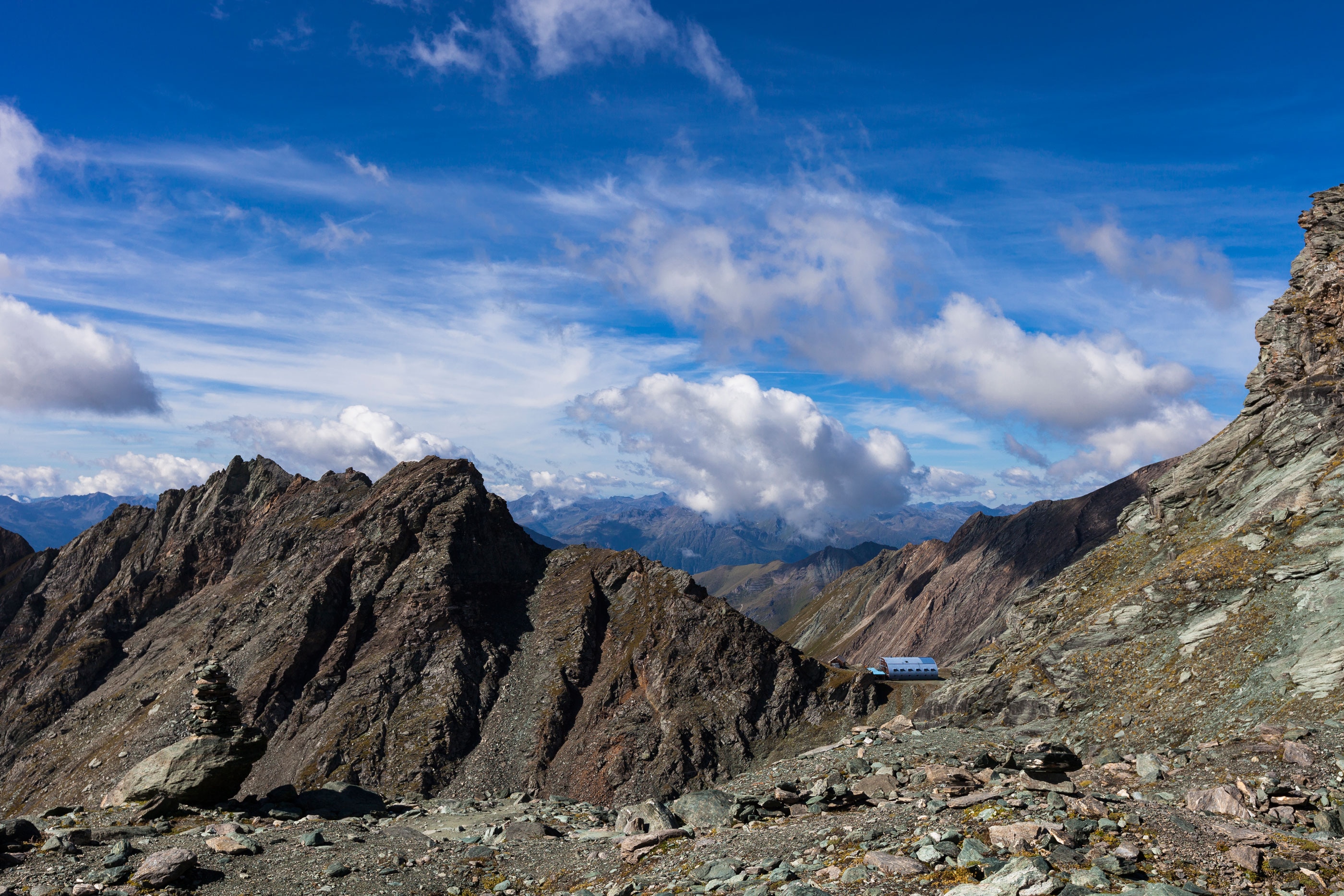 Die Stüdlhütte auf 2.801 m in der Glocknergruppe