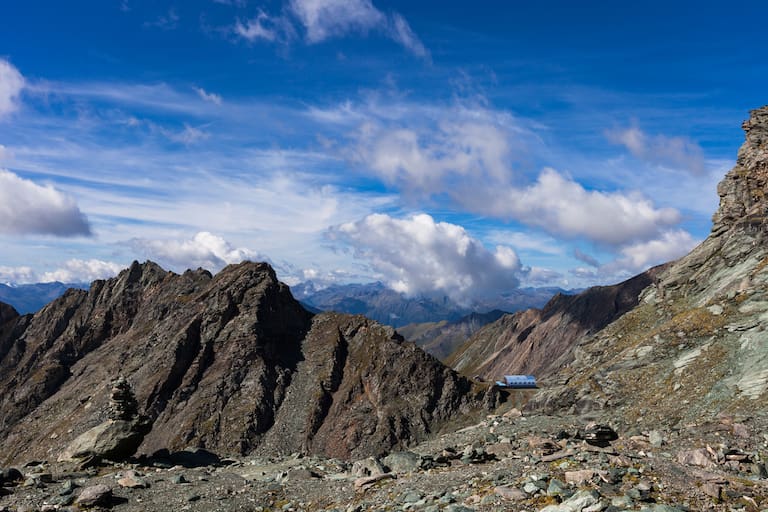 Die Stüdlhütte auf 2.801 m in der Glocknergruppe