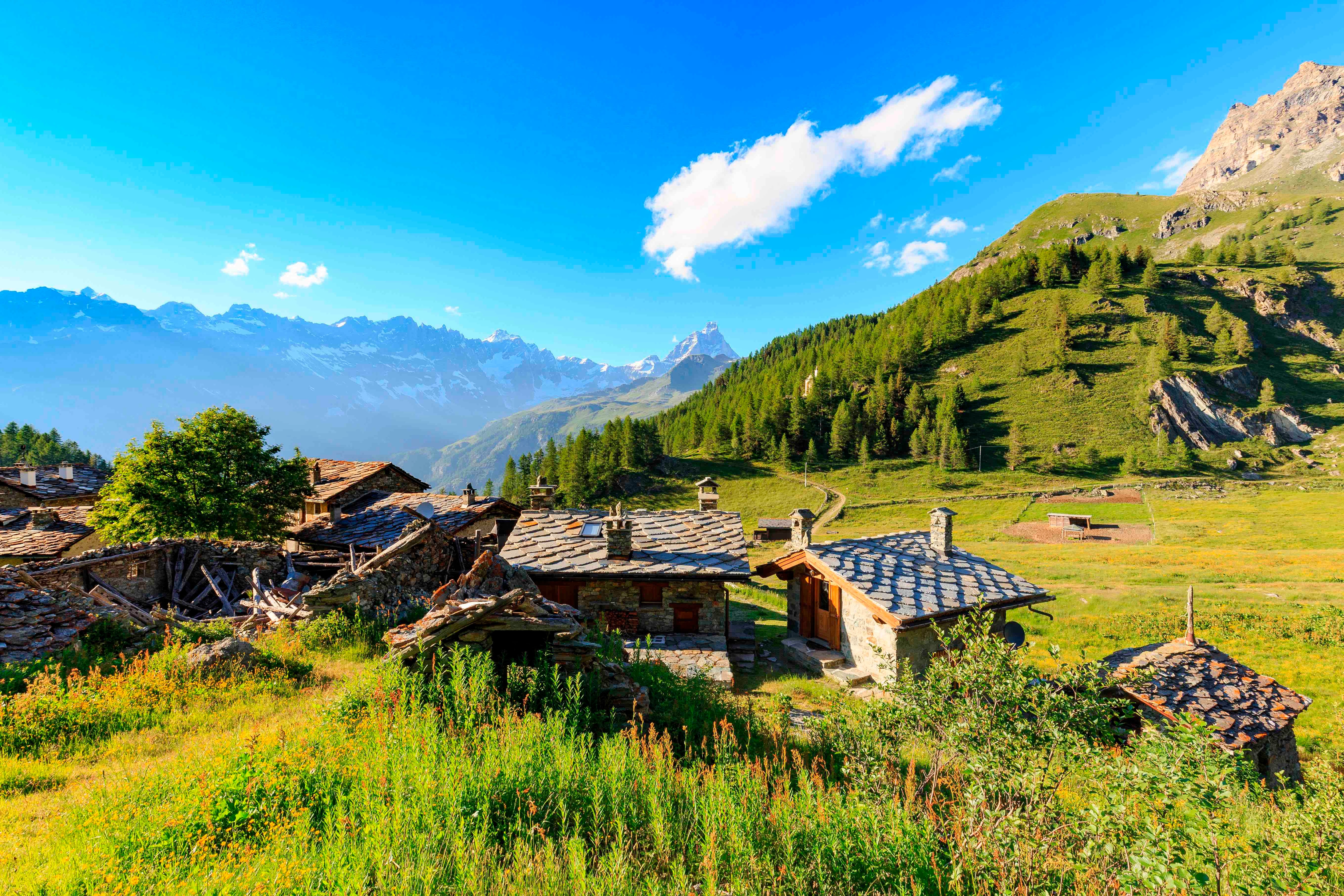 Aostatal, die letzten Sonnenstrahlen 