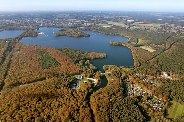 Herbstliche Stimmung am Halterner See in Nordrhein-Westfalen