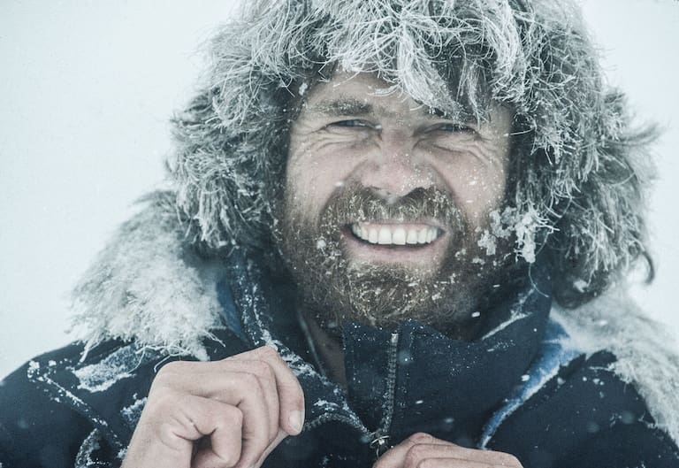 Reinhold Messner bei seiner Antarktis-Durchquerung 1989/90 