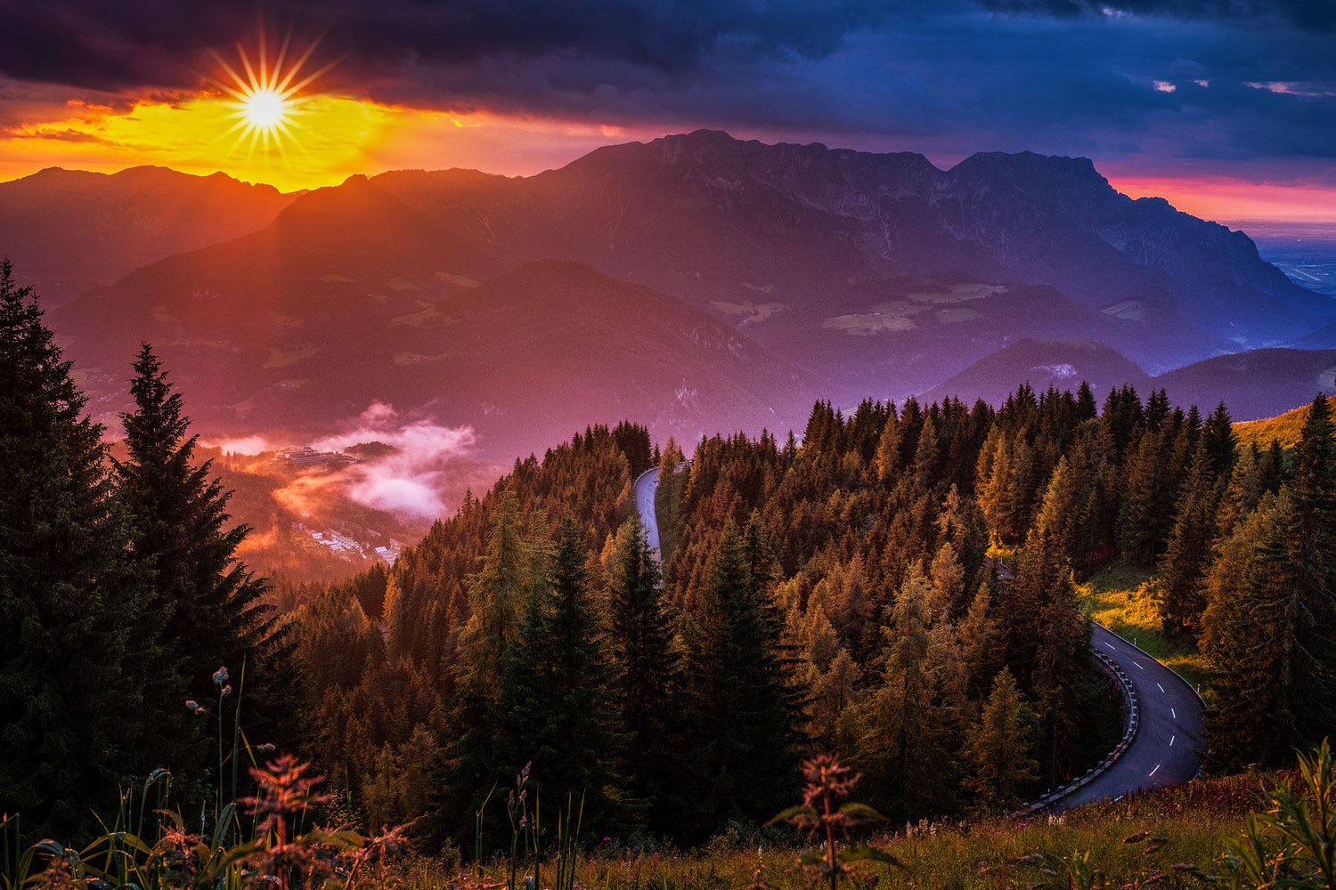Sonnenuntergang Berchtesgaden