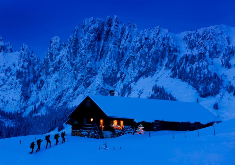 Wer es gerne ruhiger mag: Silvester am Berg