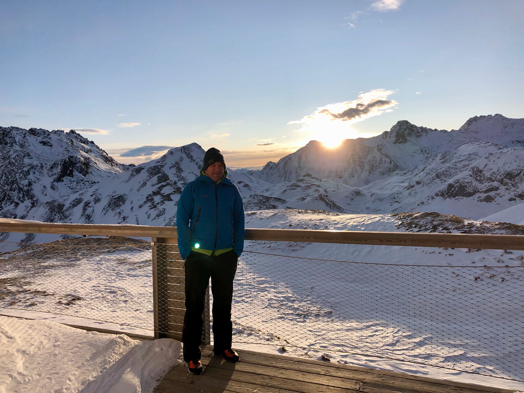 Michael Klein „Maike“ genießt neben Skitouren Sonnenaufgänge und einen guten Kaffee.