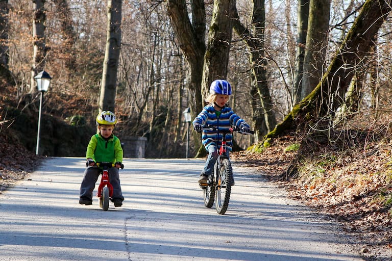 Biken mit Kindern am Mönchsberg