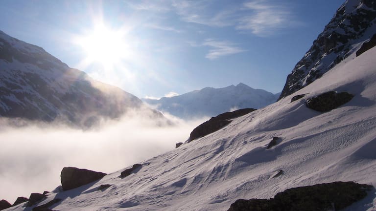 Platta-Gruppe in Graubünden: Morgenstimmung am Julierpass