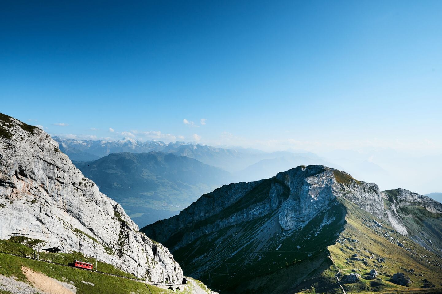 Die Tour zum Pilatus Kulm (2.106 m) bei Luzern wurde im Juni besonders oft geklickt