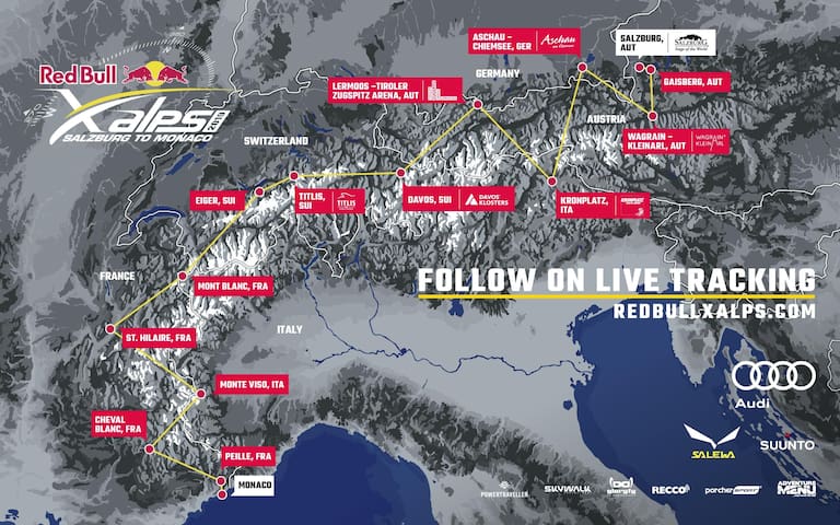 Die Route des Red Bull X-Alps 2019