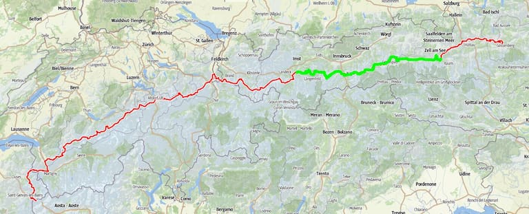 Alpen-Tour Strecke