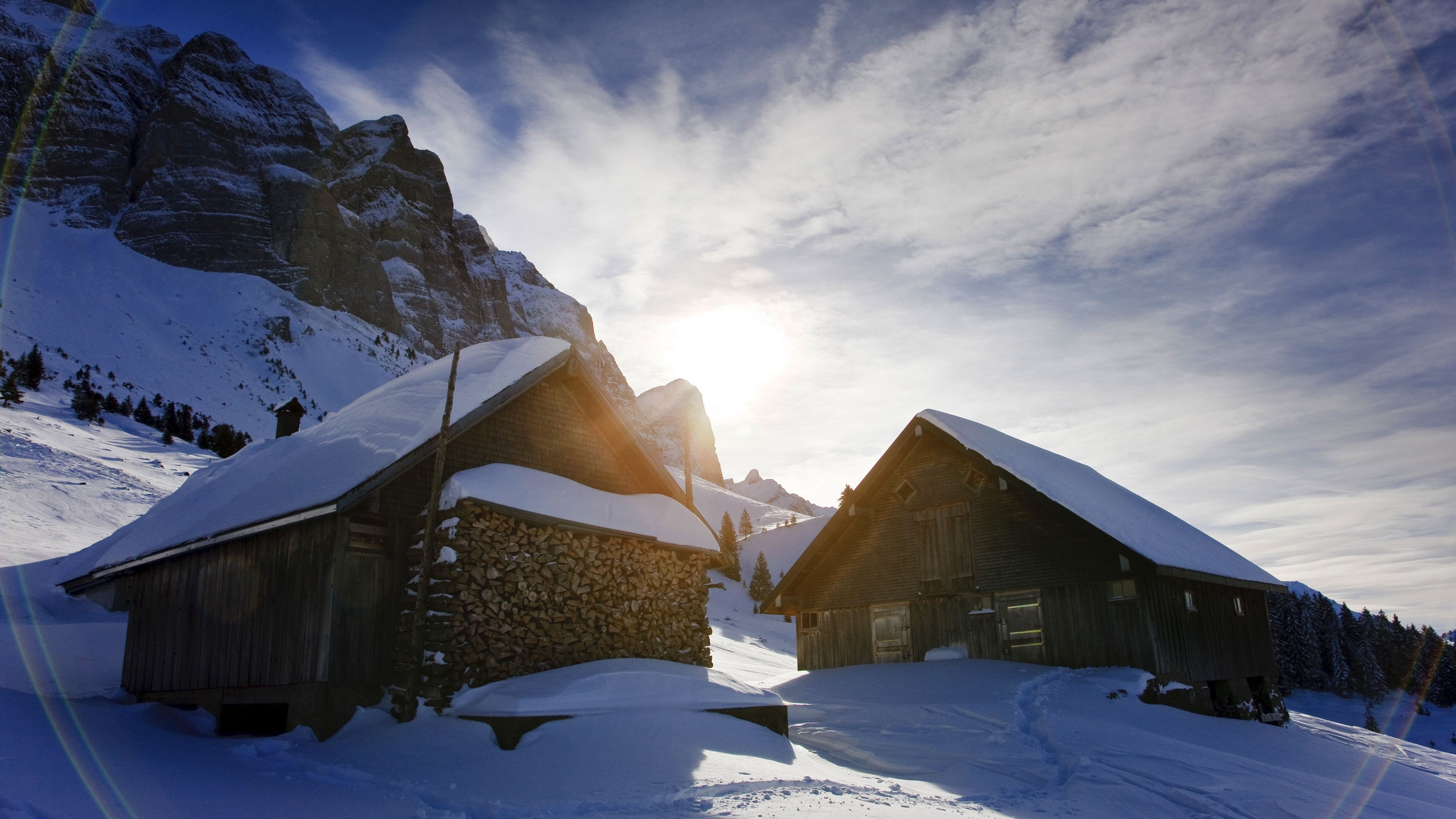 Winterlandschaft rund um die Schwägalp in den Appenzeller Alpen