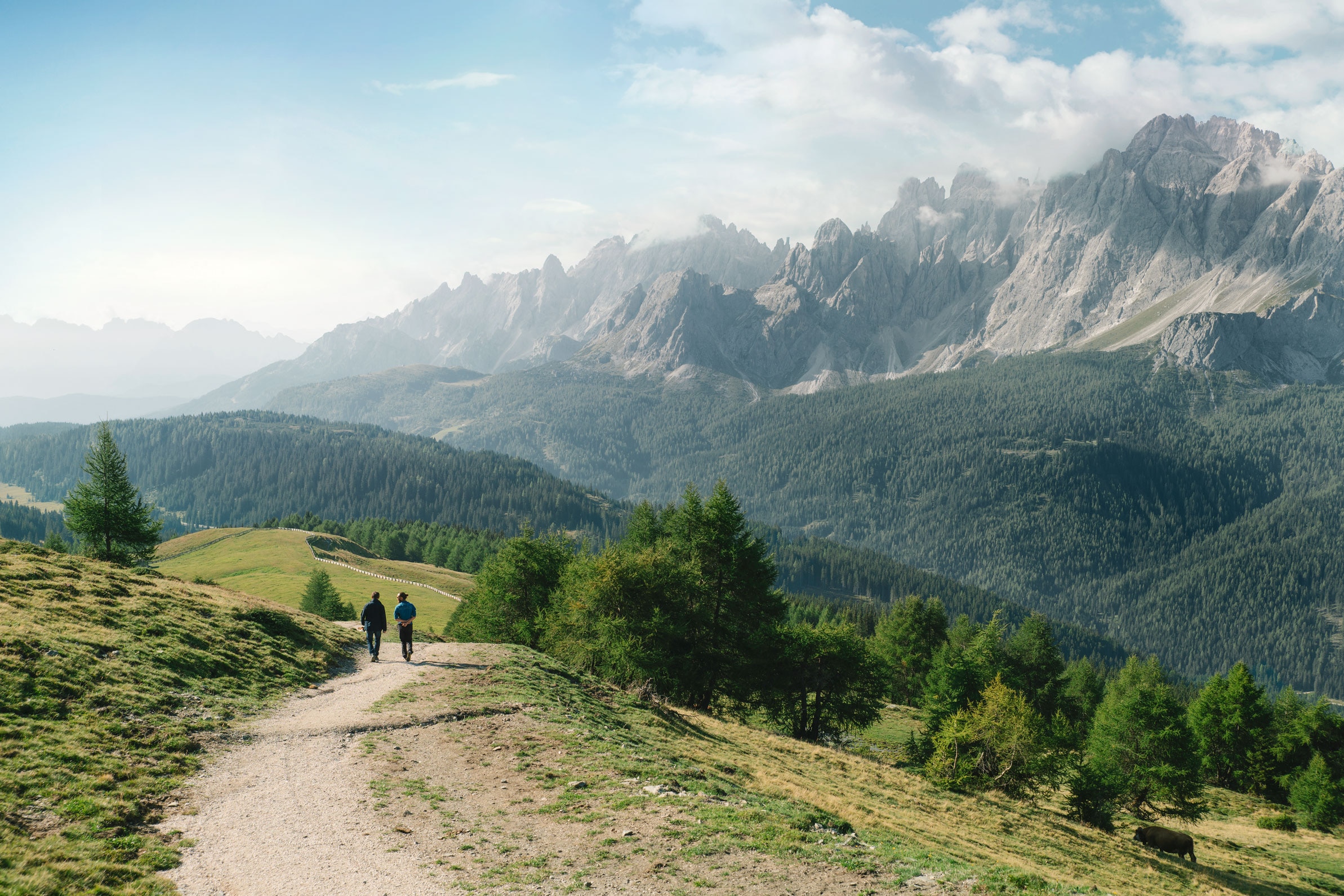 Wanderer in den Sextner Dolomiten in Südtirol