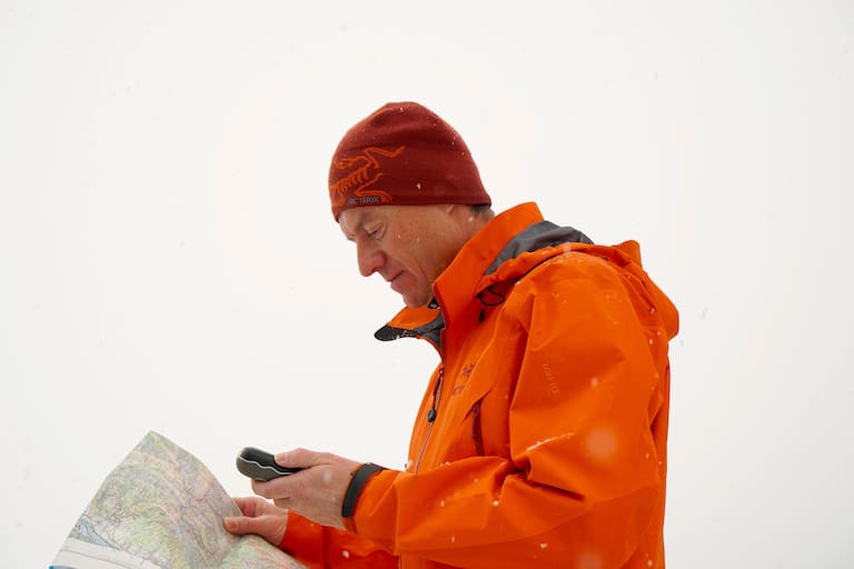 Skihochtour: GPS und Landkarte