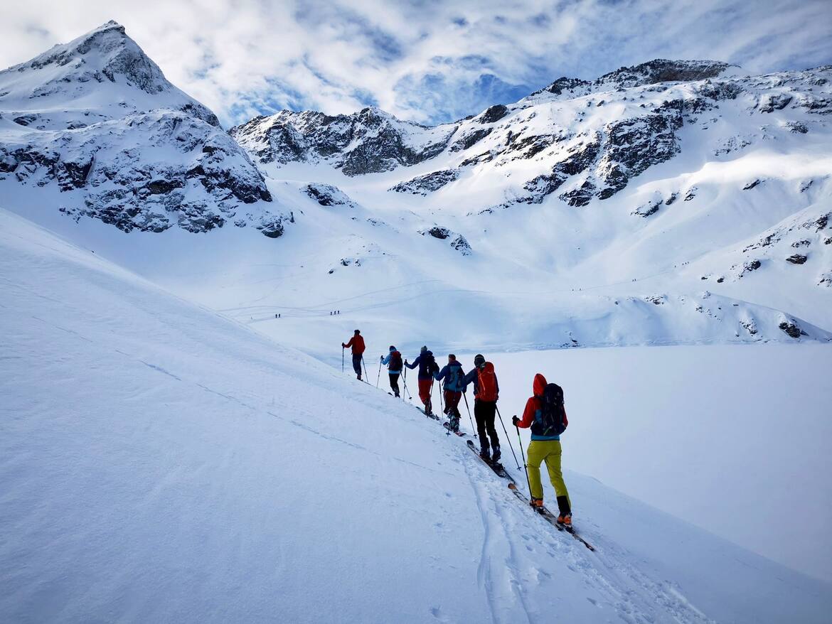 Skitourengelände vom Feinsten in der Weißsee Gletscherwelt