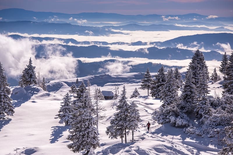 Das winterliche Slowenien bietet viele Möglichkeiten, sich aktiv in der intakten Naturlandschaft zu bewegen.