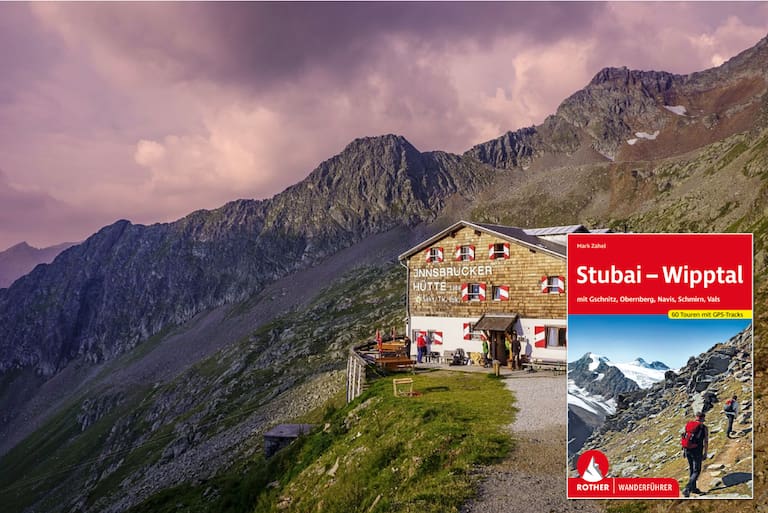 Die Innsbrucker Hütte auf halbem Weg zum Habicht. Die Tour findest du im Rother Wanderführer „Stubai-Wipptal“.
