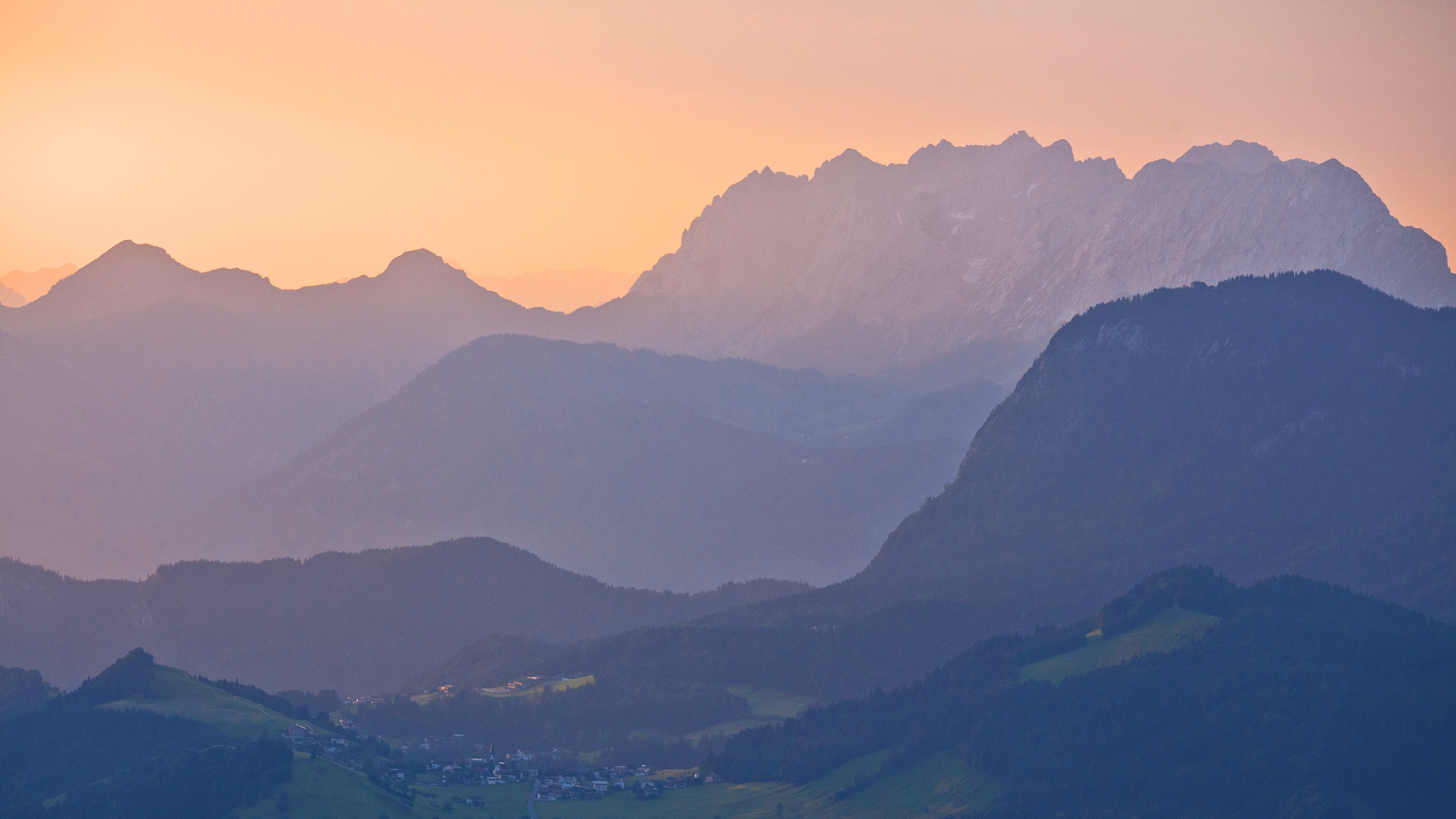 Der Wilde Kaiser in Tirol im Morgenlicht