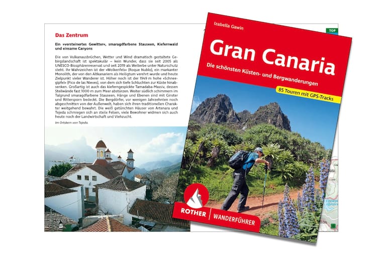 Der Rother Wanderführer „Gran Canaria: Die schönsten Küsten- und Bergwanderungen“ von Izabella Gawin.