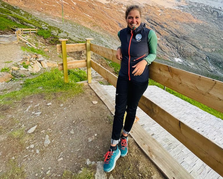 Verena Helminger auf der Warnsdorfer Hütte