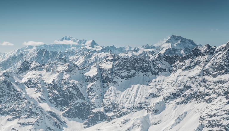 Grand Combin und Mont Blanc