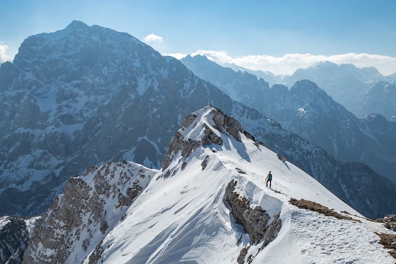 Winterbergsteigen in den Julischen Alpen