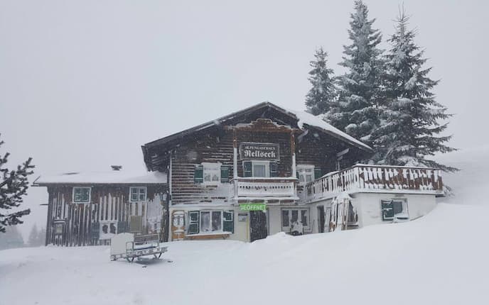 Alpengasthof Rellseck im Winter