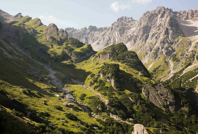 Die Muttekopfhütte ist vor allem bei Kletterern sehr beliebt. 