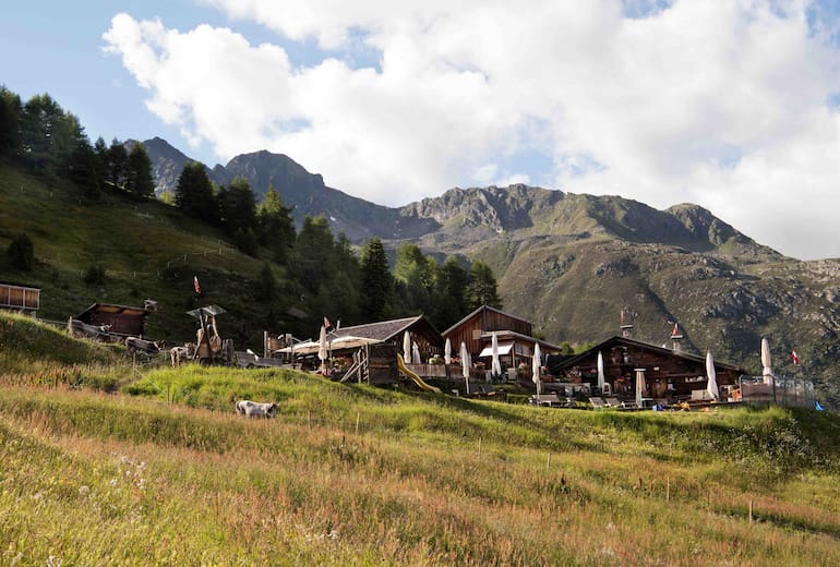 Die Gampe Thaya oberhalb von Sölden in den Ötztaler Alpen. 