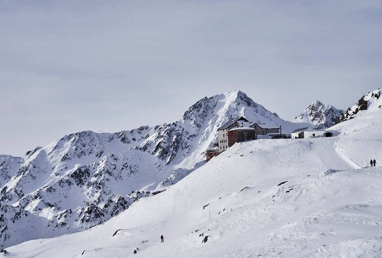 Das Schutzhaus Schöne Aussicht im Winter