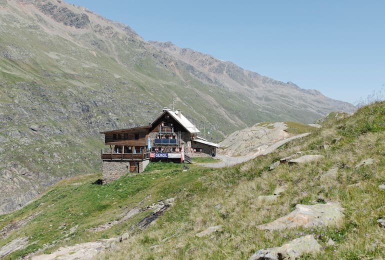 Die Langtalereckhütte (2.450 m) erreicht man vom Tiroler Obergurgl.