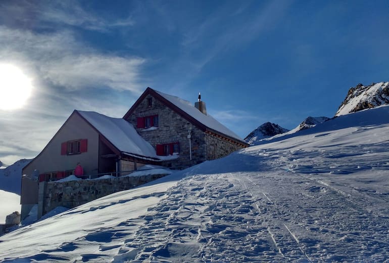 Rotondo Hütte im Winter