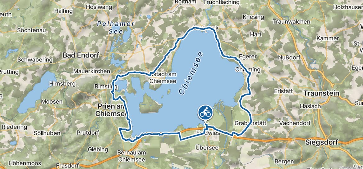 Mountainbike: Chiemsee Radweg - 4:00 h - 55 km - Bergwelten