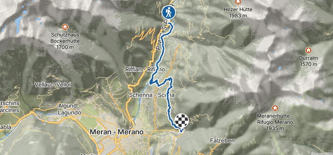 Wandern: Meraner Waalrunde - 3:45 h - 12 km - Bergwelten
