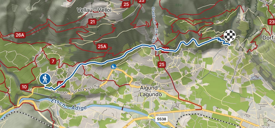 Wandern: Algunder Waalweg - 1:30 h - 4 km - Bergwelten